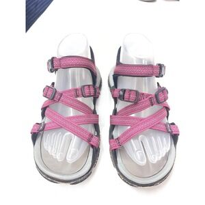 Rafters Womens Pink Black Strappy Athletic Hiking Sandals Size 8